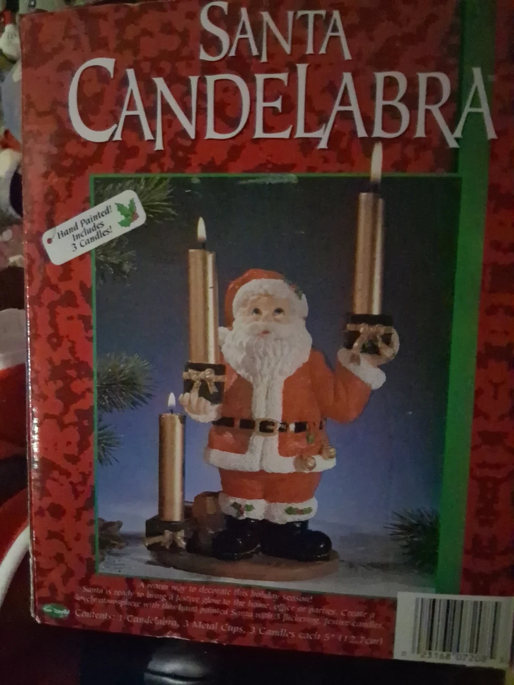 Santa Candelabra Holiday Figurine - Red Santa Candle Holder